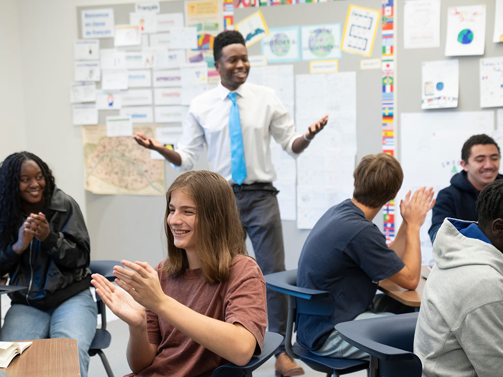 photo of teacher with student