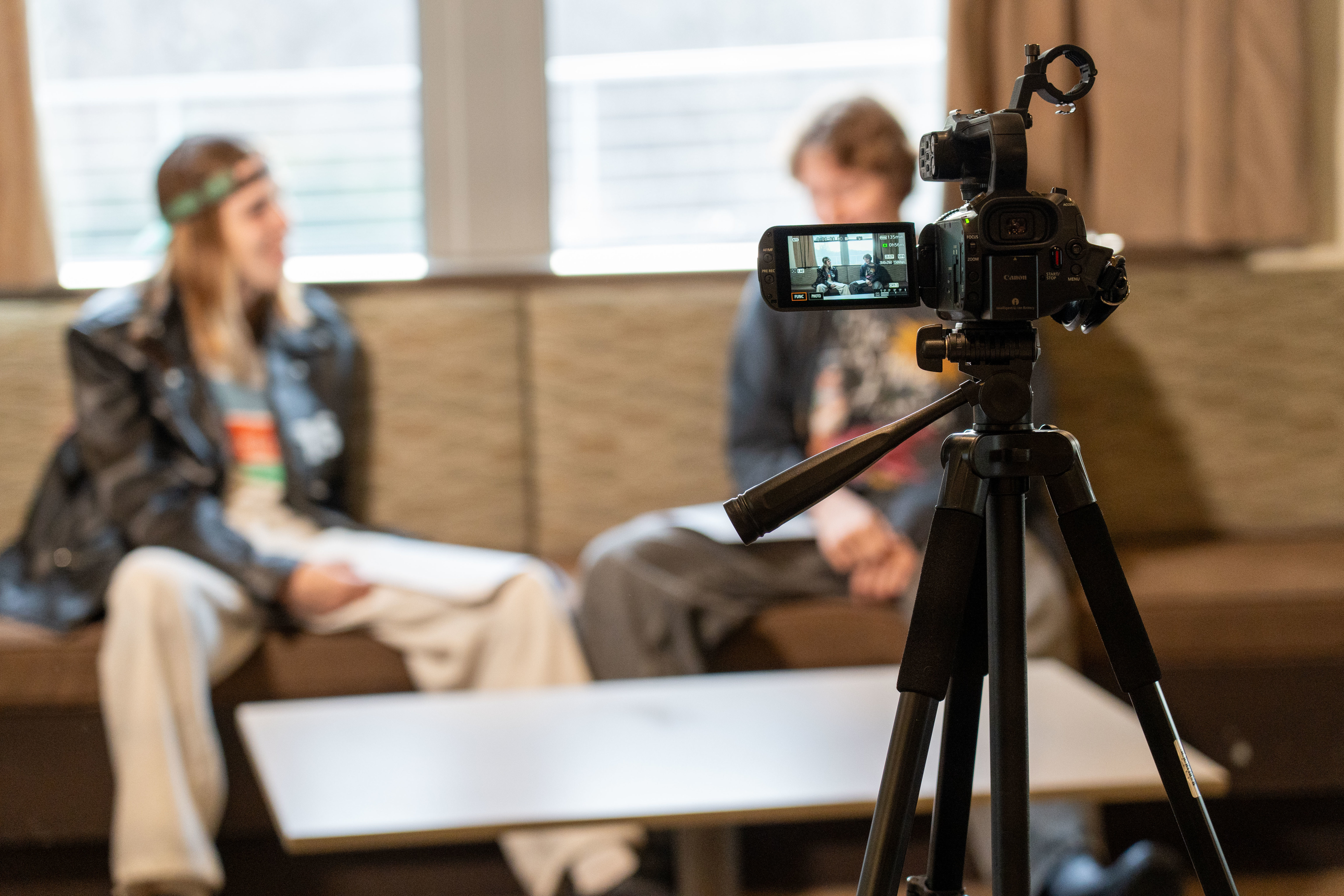 photo of students on trip outside SPY building