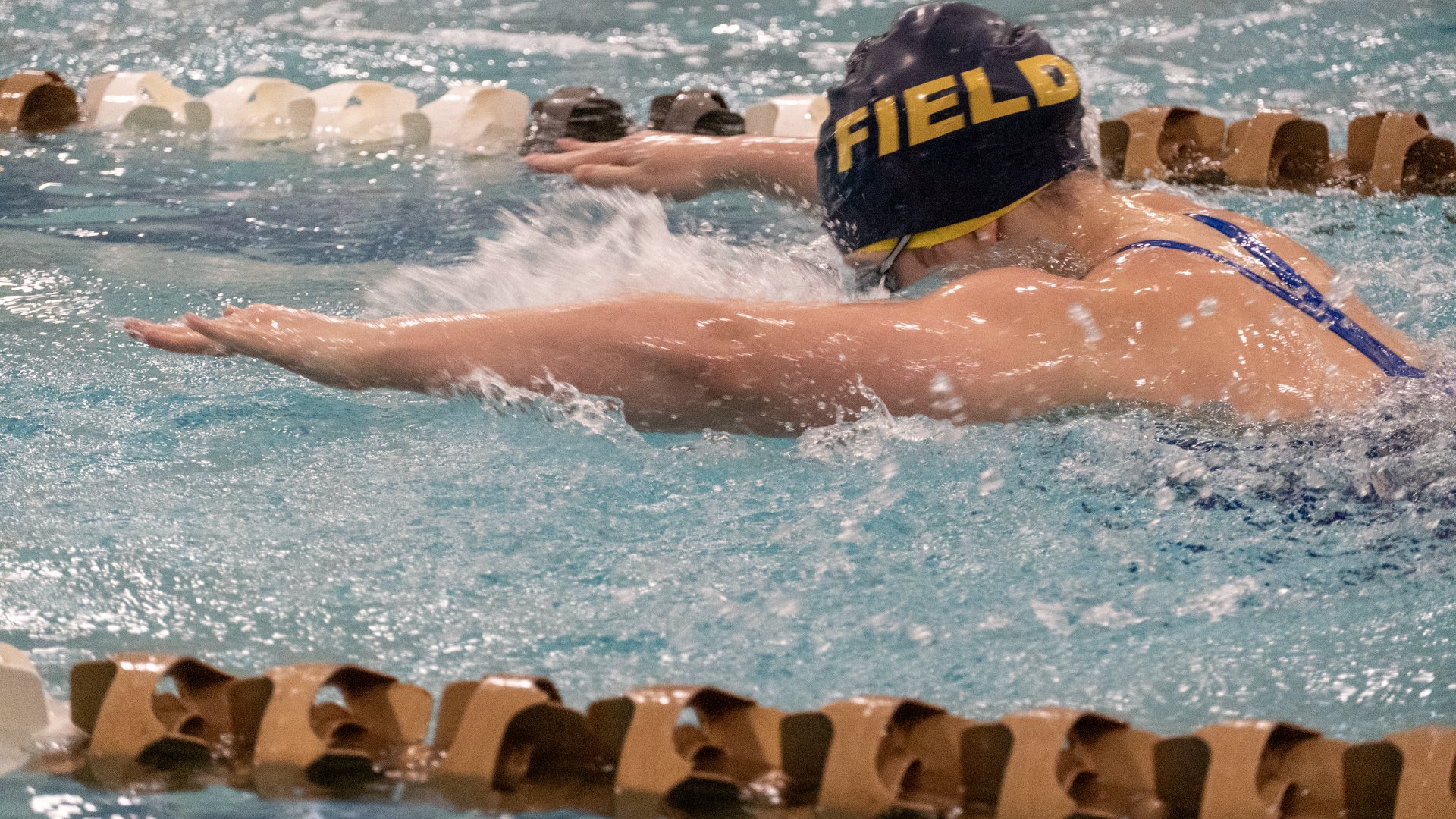 photo of school athlete swiming