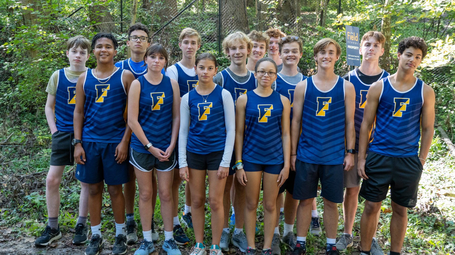 athletics team photo outside