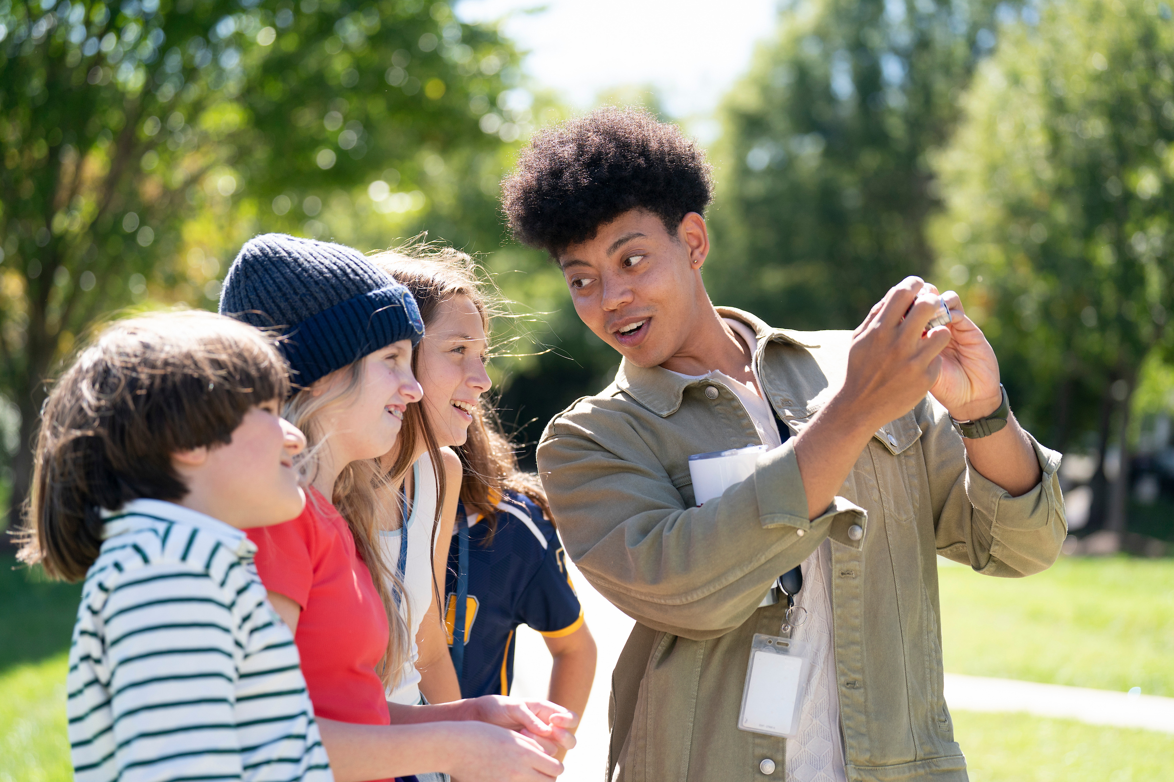 photo of students learning photography